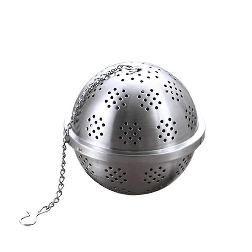 Stainless Steel Mesh Tea Infuser with Long Chain and Clip for Easy Use at Home Silver