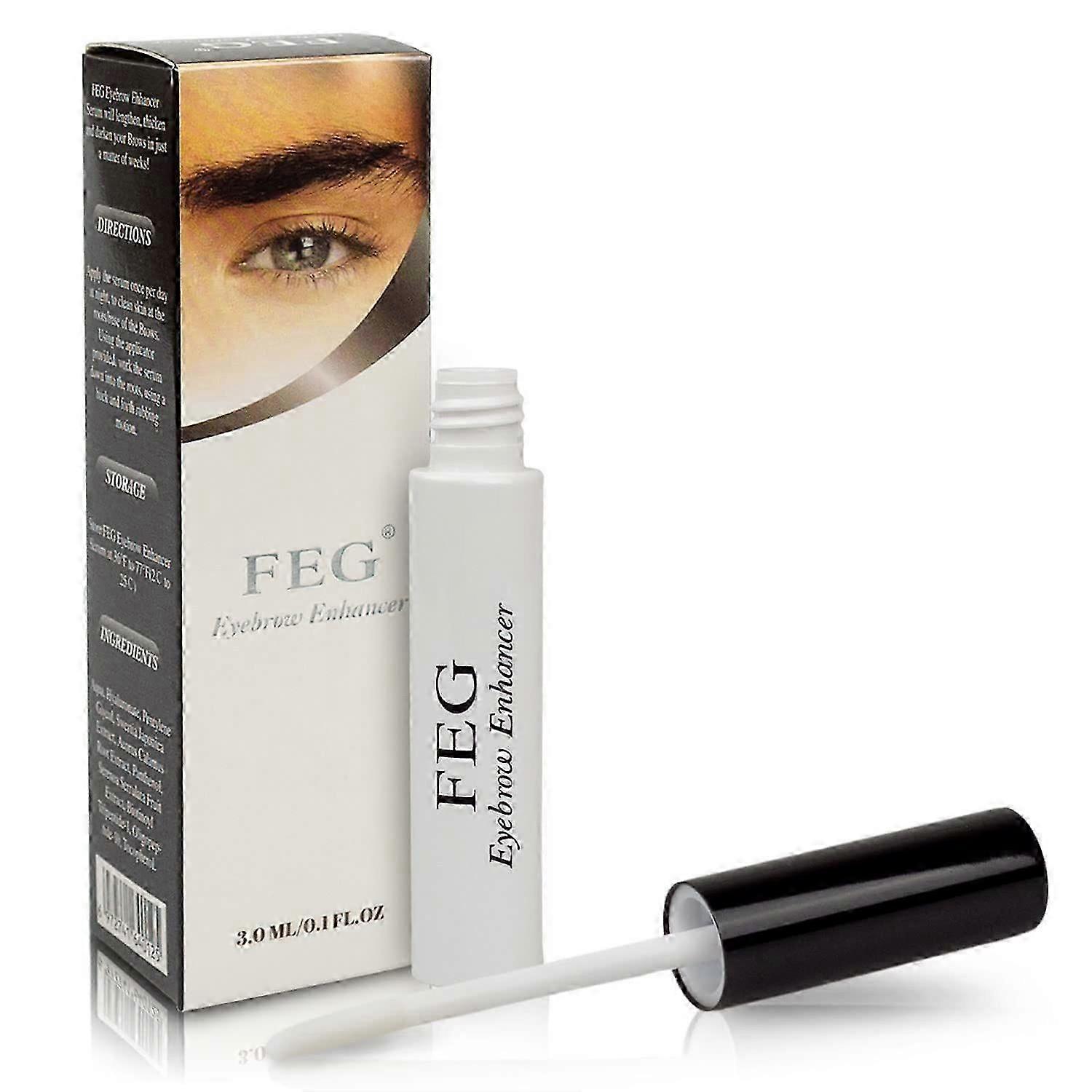 Feg Eyebrow Eye Brow Growth Length Thickness Darkness Enhancer Serum 100% Natural