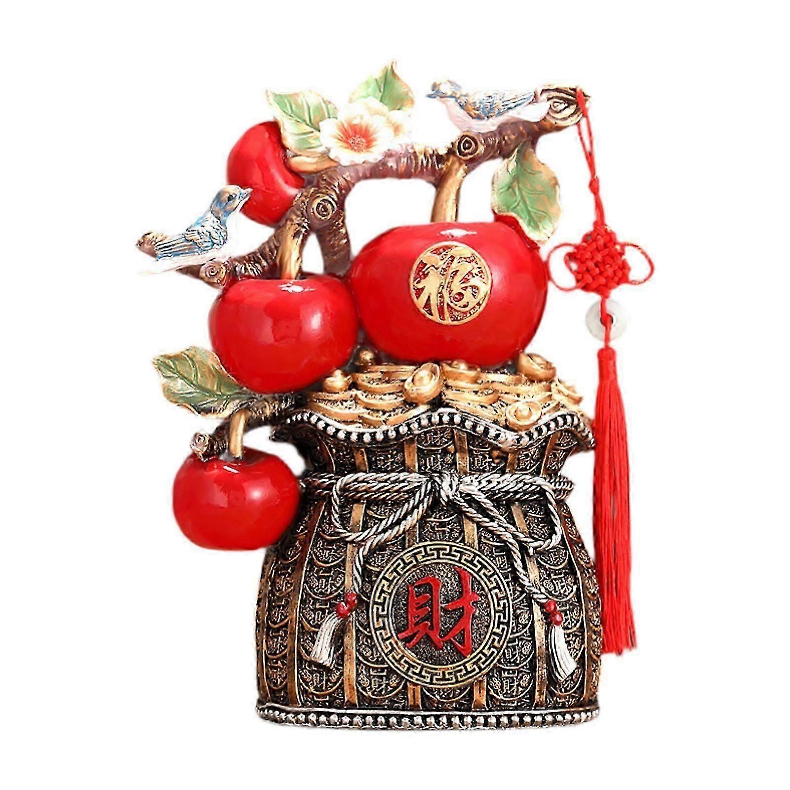 Socha jablečného peněžního pytle Crafts Resin Figurine pro vnitřní ložnici a kolaudaci