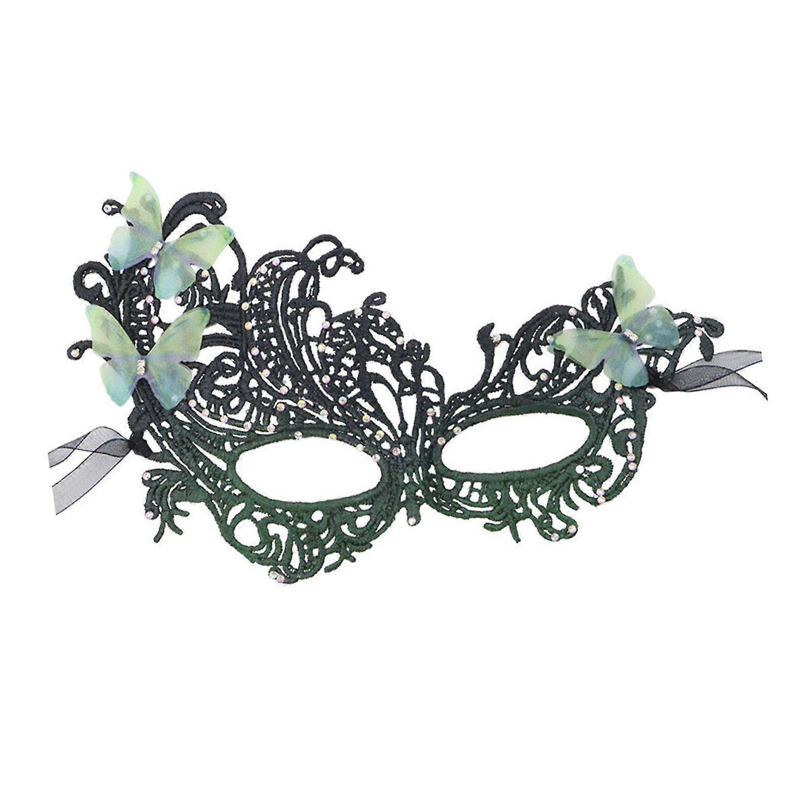 Half Face Lace Mask Masquerades Mask Eye Mask With Gradient Design Perfect For Halloweens And Cosplays Multicolor