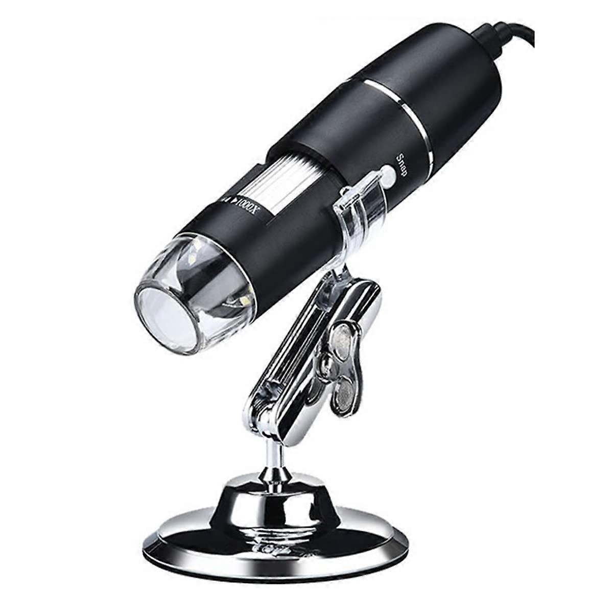 1600x Digital Handheld Microscope with 8 LED Lights, USB Interface, WiFi Compatibility for Portable Observation