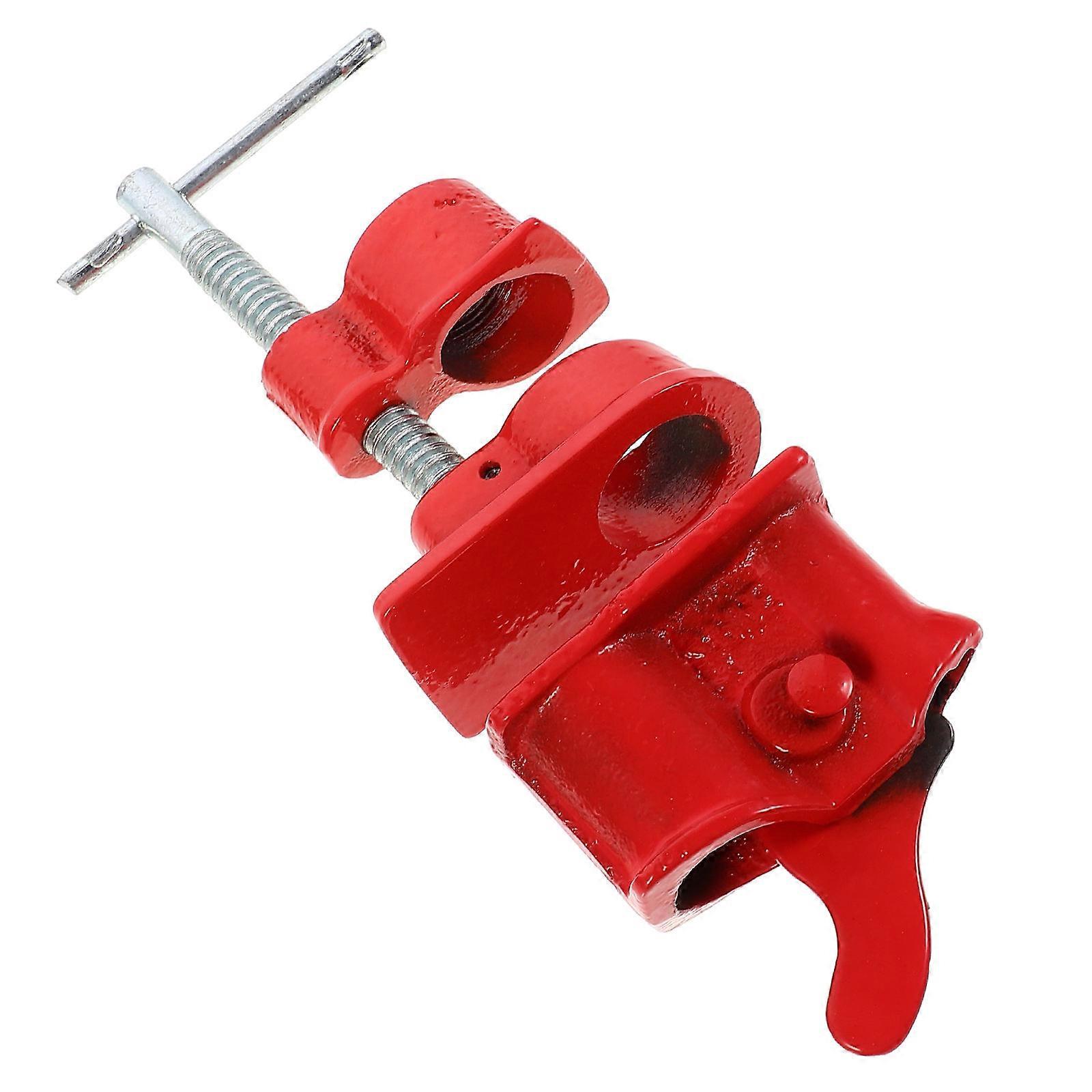 Red Cast Iron Woodworking Clamp for Stable Bonding and Drilling with Durable Design 1 Set