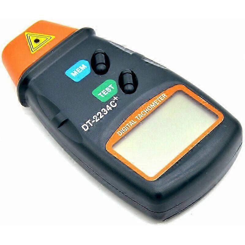 Non Contact RPM Tach, Digital Laser Photo Tachometer with Microcomputer Technology for High Resolution Measurement, Portable Speed Gauge Tool