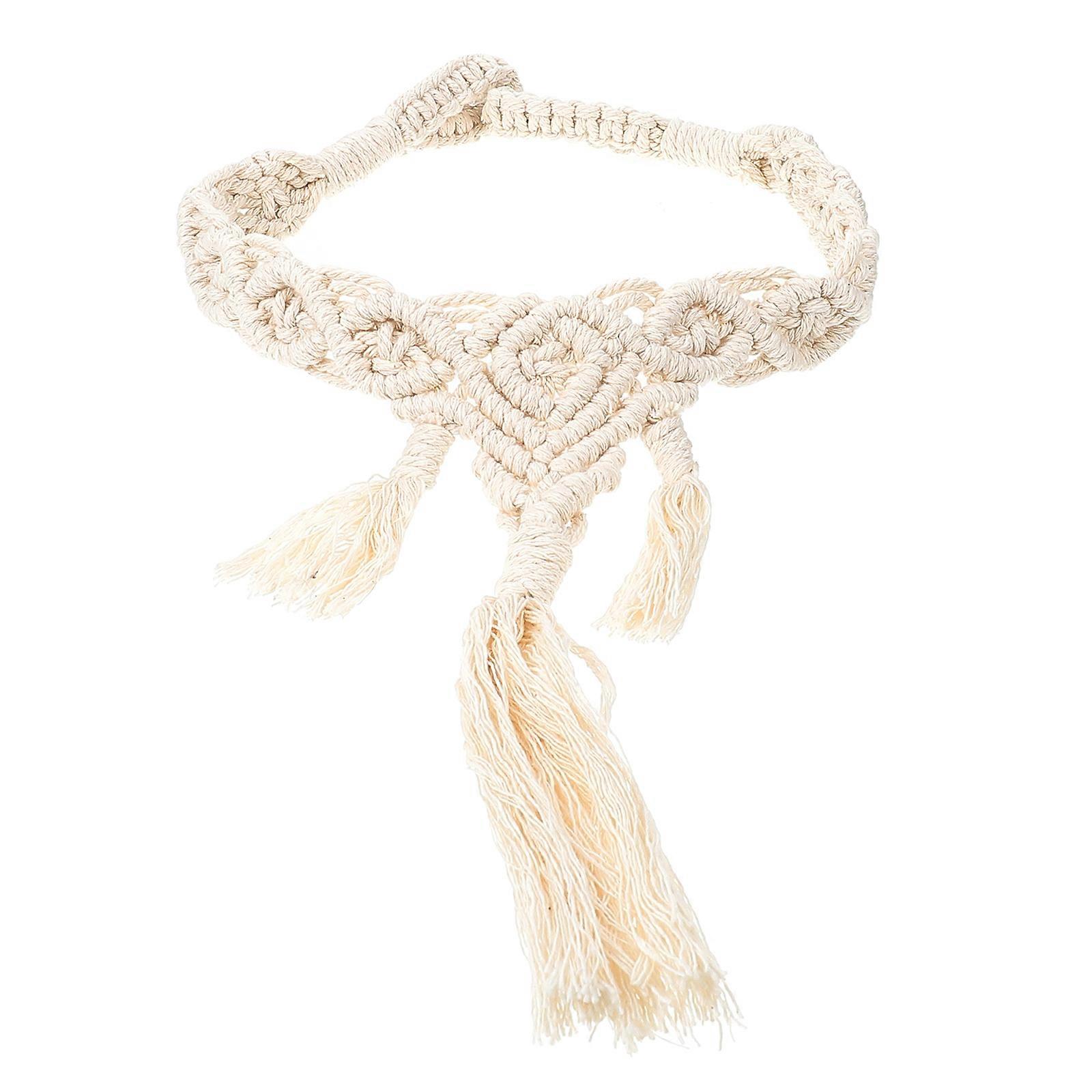 Rustic Curtain Tiebacks Bohemian Style Craft Home Decoration Beige Tassel Design 1Pc