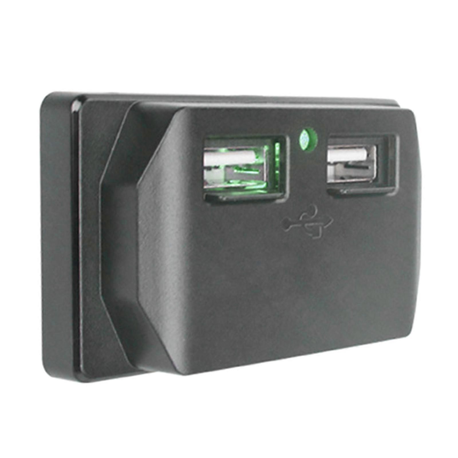 12V USB Outlet Double USB Car Chargers Socket Power Outlet with Cap, Panel Mount 2 Port 12V 24V for Car Bus ATV RVs Multicolor