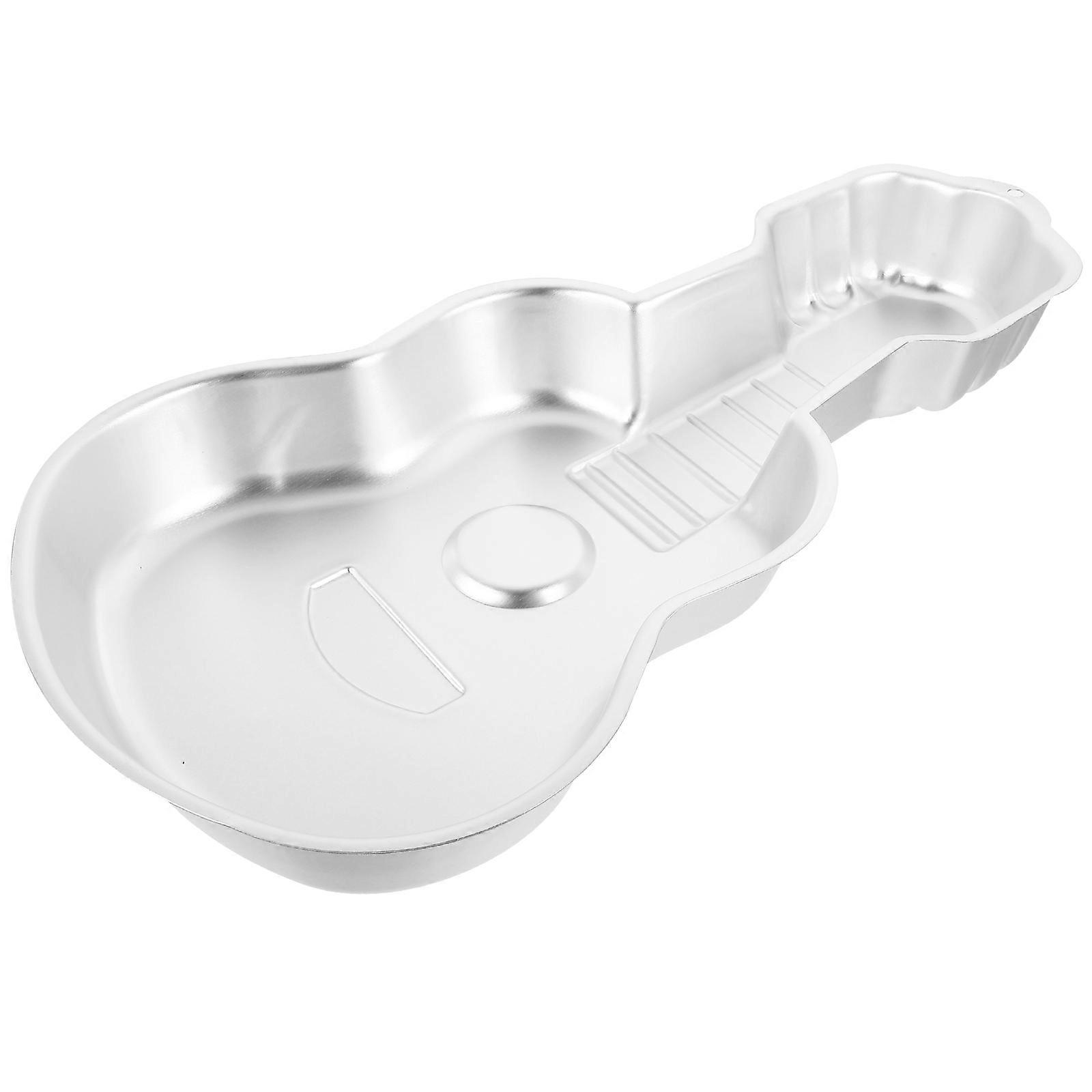 Silver Egg Cake Model Guitar Shaped Cake Mold for Kitchen Use 1Pcs