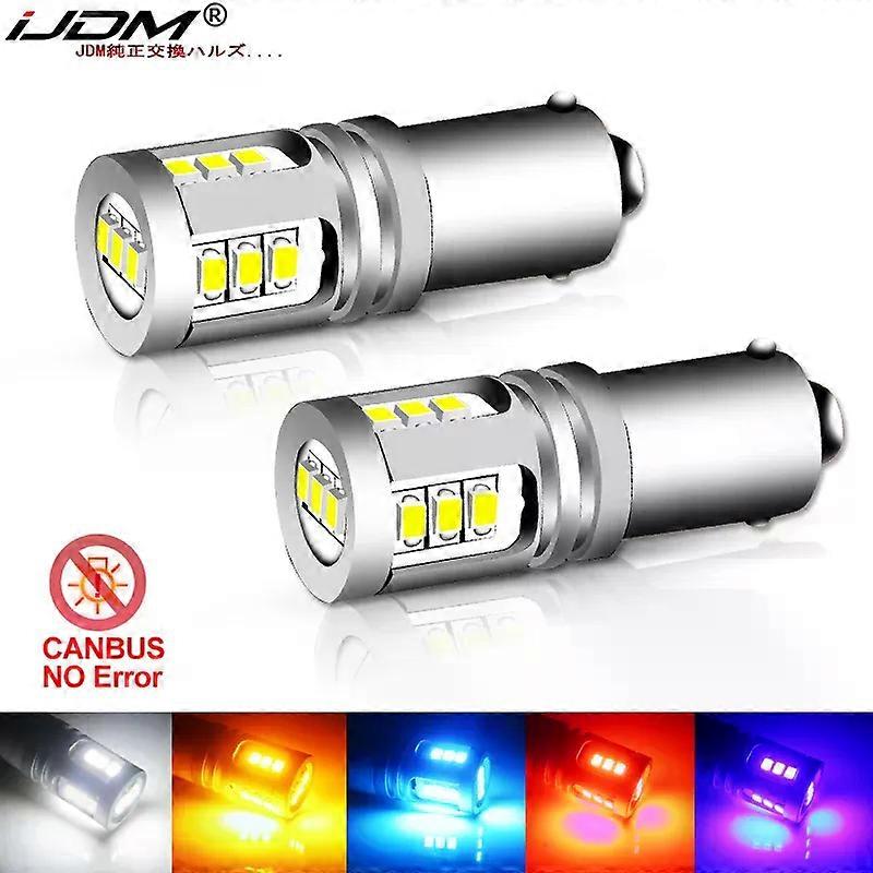 iJDM T4W BA9S LED Blub BAX9S H21W BAY9S LED 12 فولت 24 فولت H6W H5W LED لضوء الضباب الخلفي للسيارة أحمر أبيض وقوف السيارات مصباح عكسي 6000K