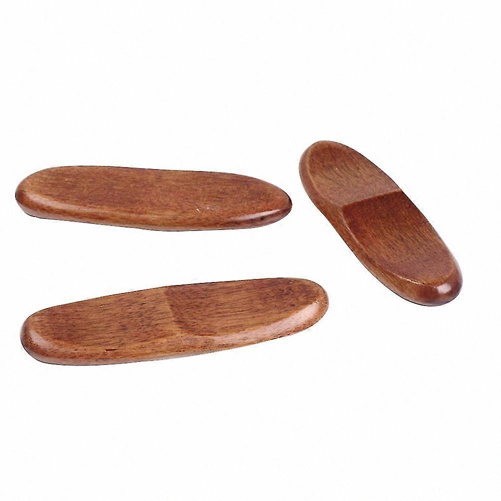 6 Pieces Natural Wood Chopstick Rests, Eco-Friendly Dual Chopstick and Fork Holder Rack, Brown