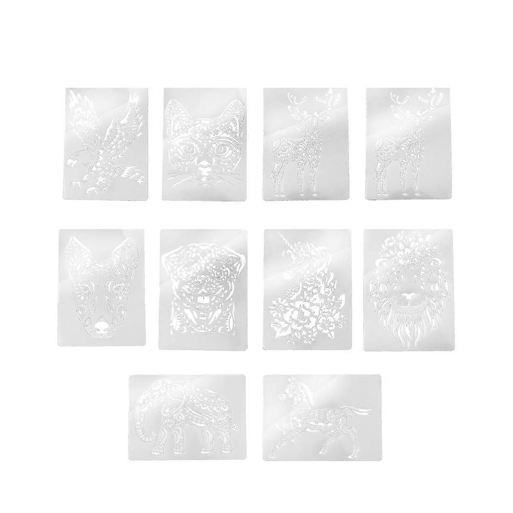 Stencils For Painting Pattern Stencils Rectangle Shape Kids Diy Activities White Color 10Pack