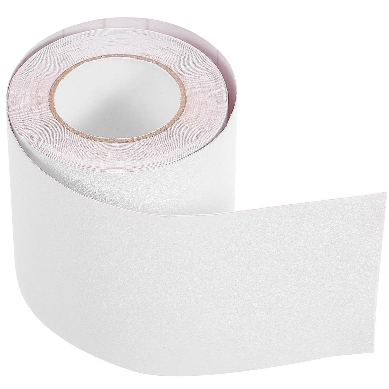 Border Trim Roll Stickers Wallpaper Border Sticker Home Decor Bedroom Anti-collision Wall Protection 500x5cm White Simple and Elegant 1 Roll