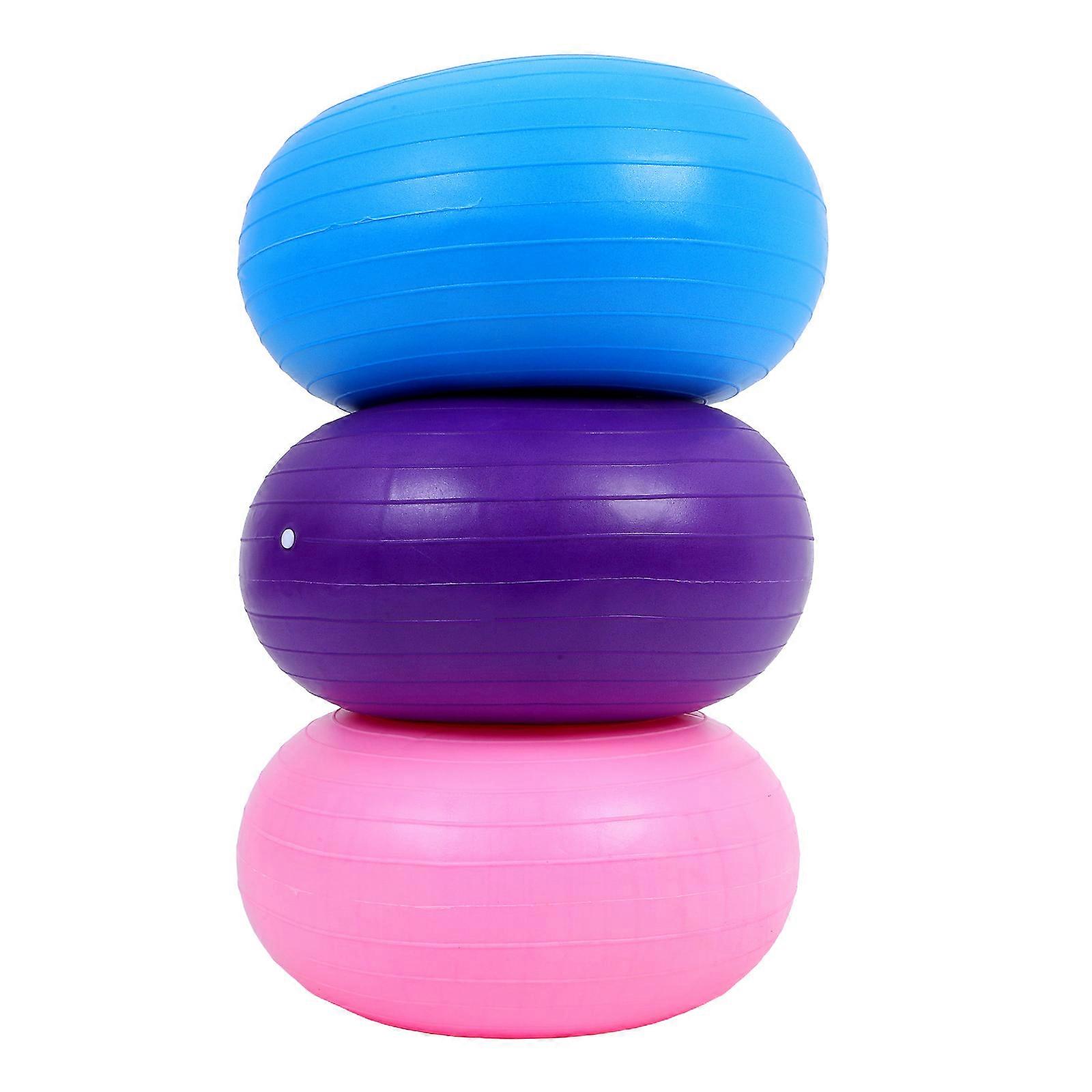 Inflatable Donut Yoga Ball Chair with Pump – Durable, Portable Exercise Ball for Balance Training & Coordination at Home or Classroom