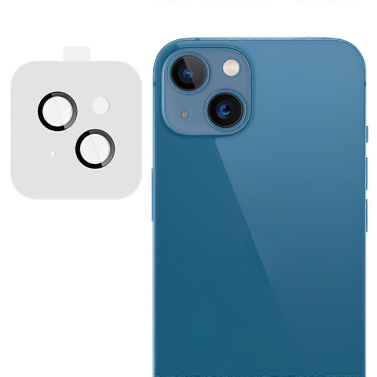 IMAK For iPhone 13 13 mini Tempered Glass Camera Lens Protector with Self Positioning Frame (Scaled Down Version)