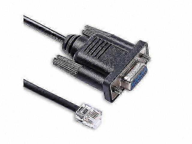 كابل برمجة PLC DB9 أنثى RS232 إلى RJ12 6P6C محول لأنظمة الأتمتة ، كابل تسلسلي أسود 3 أمتار لوحدات التحكم الصناعية