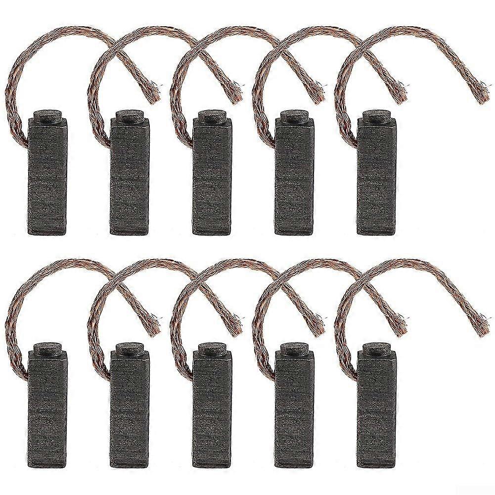 Essential replacement carbon brushes for electric motors, 10piece set, 5 x 6 x 14 mm