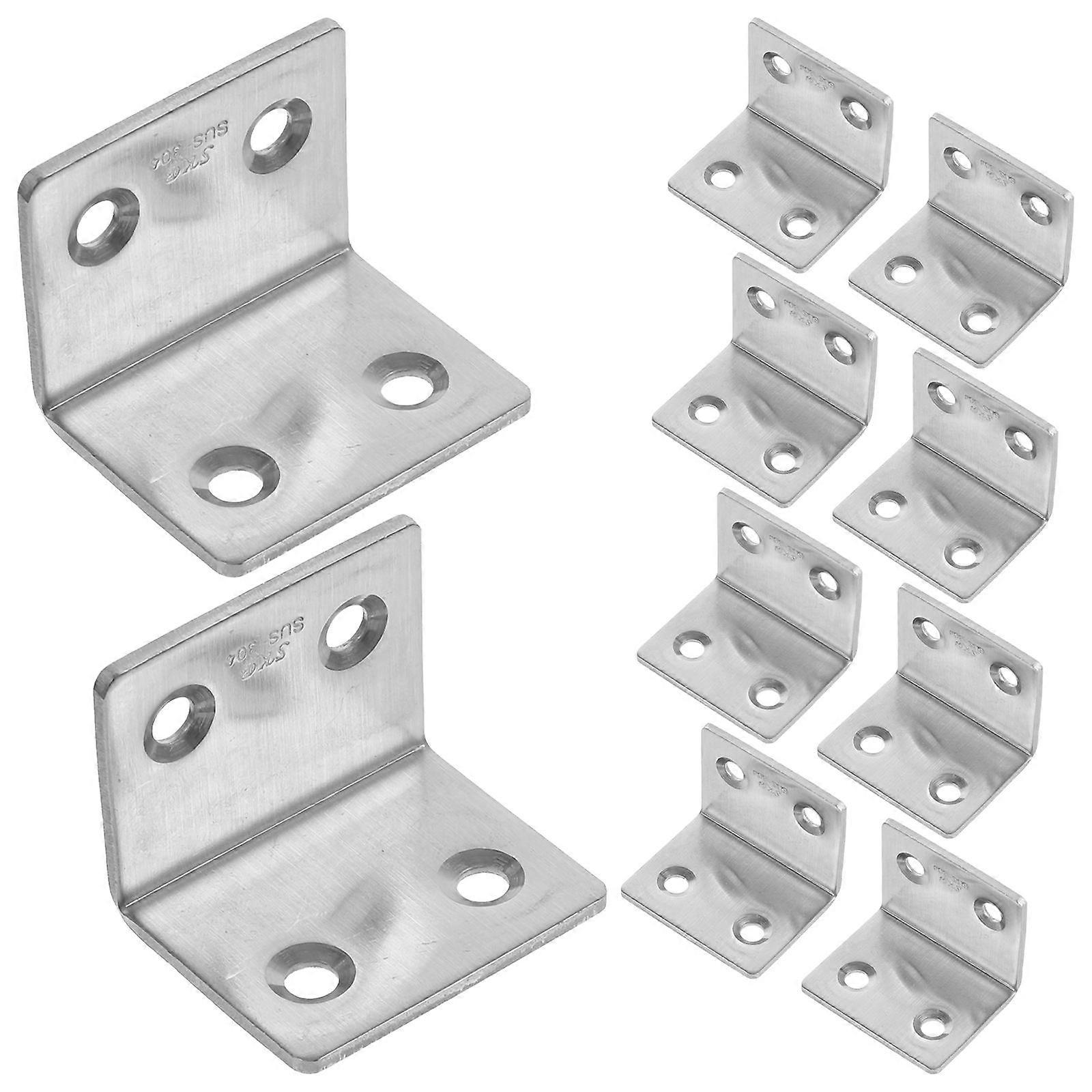 L Shaped Brackets For Shelves L Bracket Indoor Space Utilization Material Connection 3.8X3cm 304 Stainless Steel 10Pcs