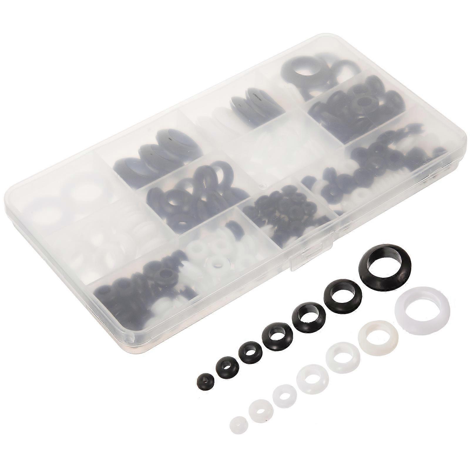 Wire Protector Rubber Grommets Replacement Ceiling Fan Wiring Systems White 6x10.5mm 180Pcs