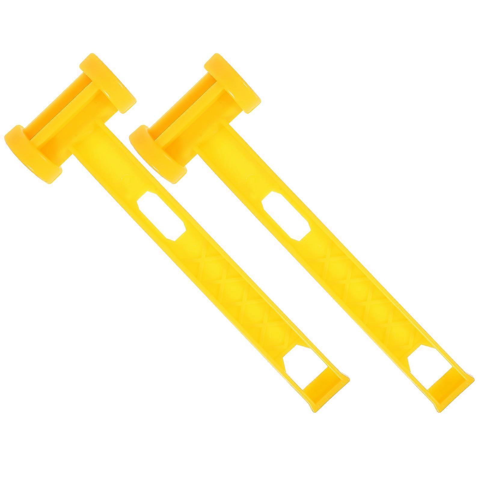 Camping Tent Hammer Outdoor Multifunctional Hammer Yellow 25.00x7.50x4.50cm Prying Boards 2Pack