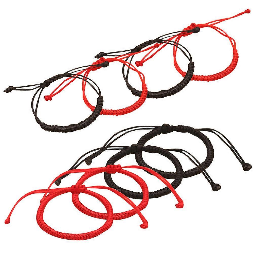 Handmade Braided Wristband Durable Round Casual Work 8Pcs