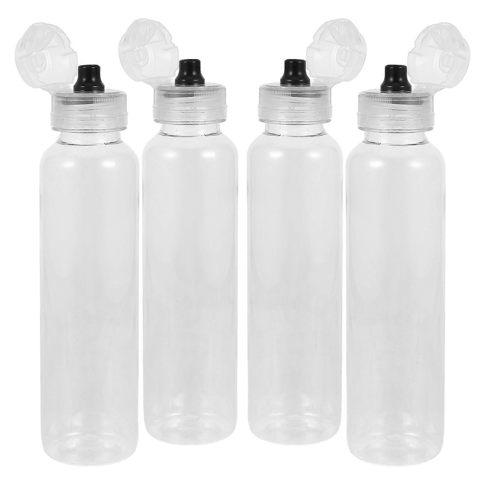 Reusable Honey Squeeze Bottle Simple Design PET Material for Home Use and Travel Portable Storage Containers for Honey Syrup and Sauces 4Pack