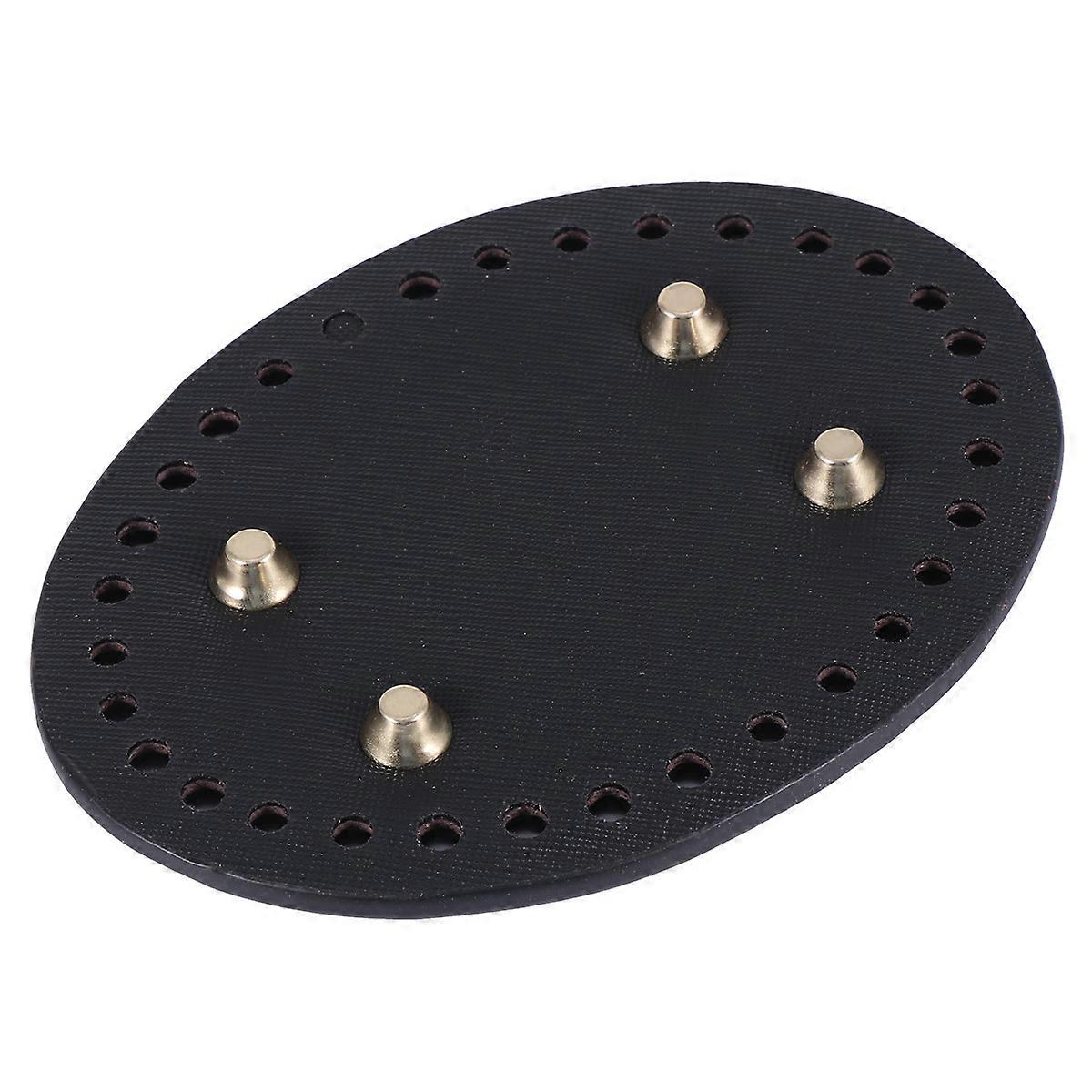 DIY Bag Material PU Bag Bottom Base for Crafting Oval Shape Durable and Safe to Use Black