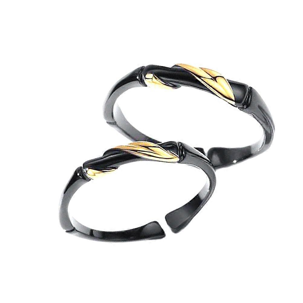 Romantic Copper Couple Ring for Decor Black One Size Fit Most People to Wear 1 Pair