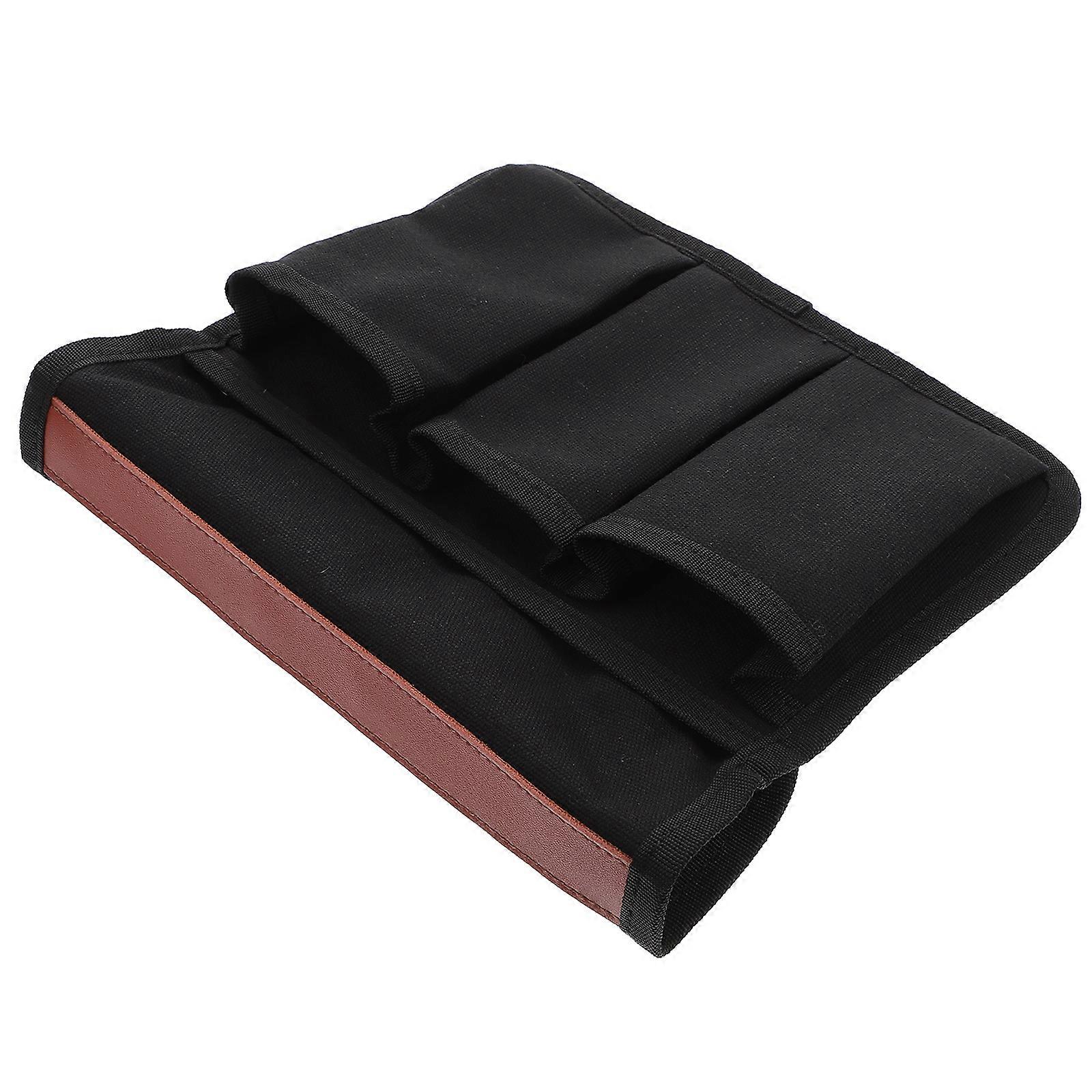 Portable Armrest Bag for Camping Made of Cotton Black Color Great for Storage and Outdoor Use 7.5x4.5 Inches