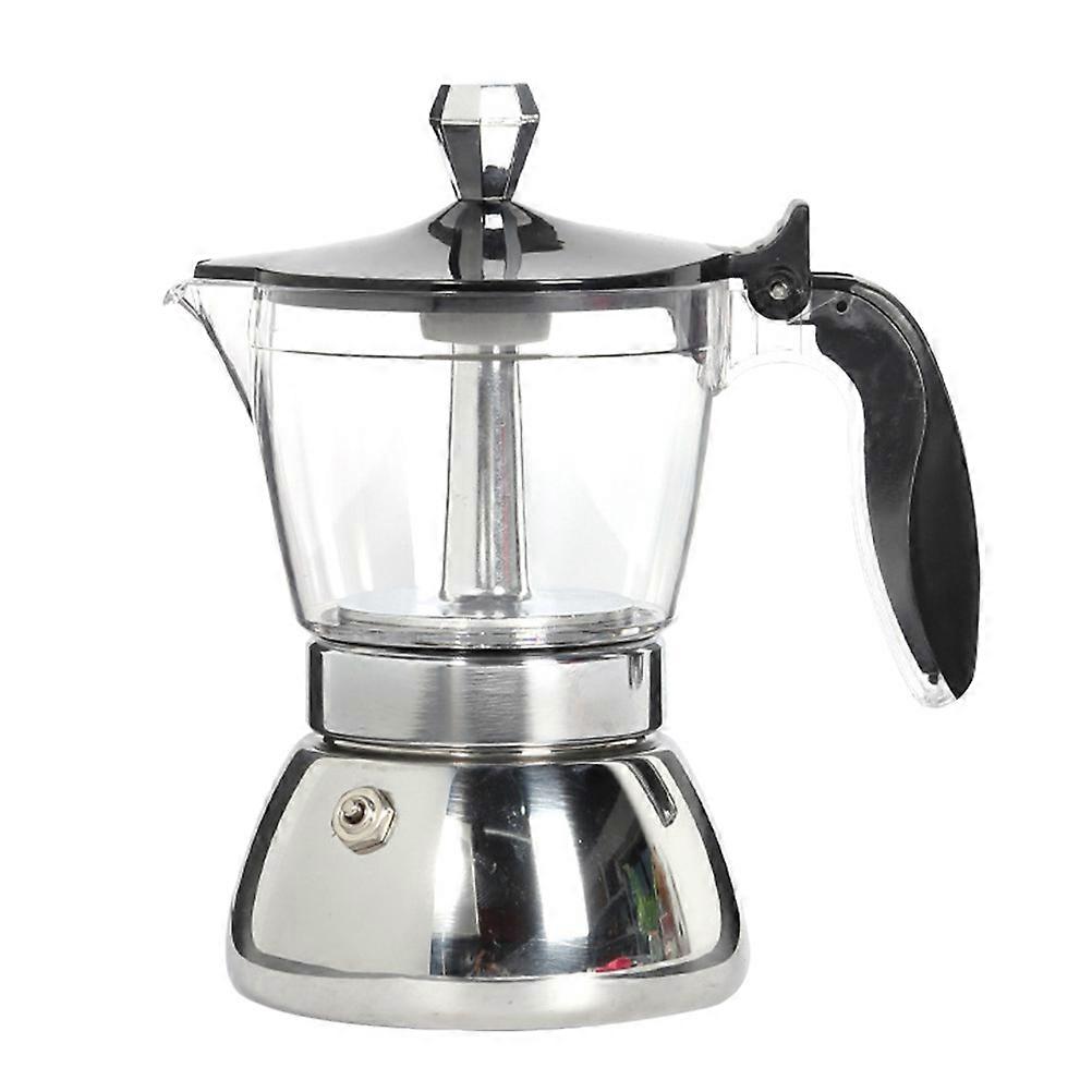 Visible Hand Coffee Pot Transparent Espresso Maker for Home Use, Heat Resistant Handle for Coffee Lovers