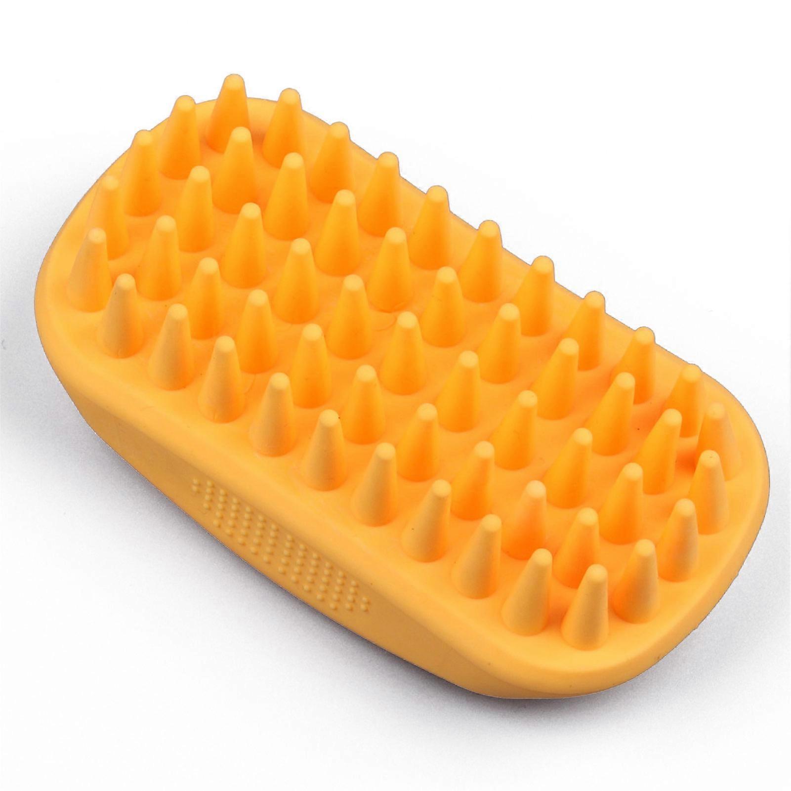 Pet Bath Massage Brush Remove Loose Fur Shed Massage Dog Brush Tpr Non-slip Easy Clean Shower Accessory Shampoo