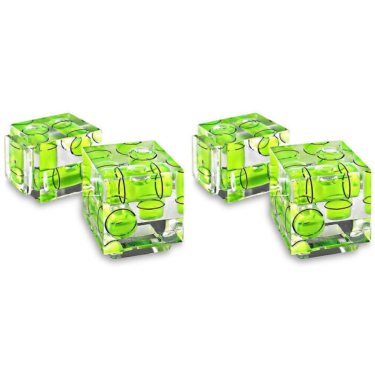 Triple 3 Hot Shoe Bubble Spirit Level Compatible for DSLR Camera (4 Pack)