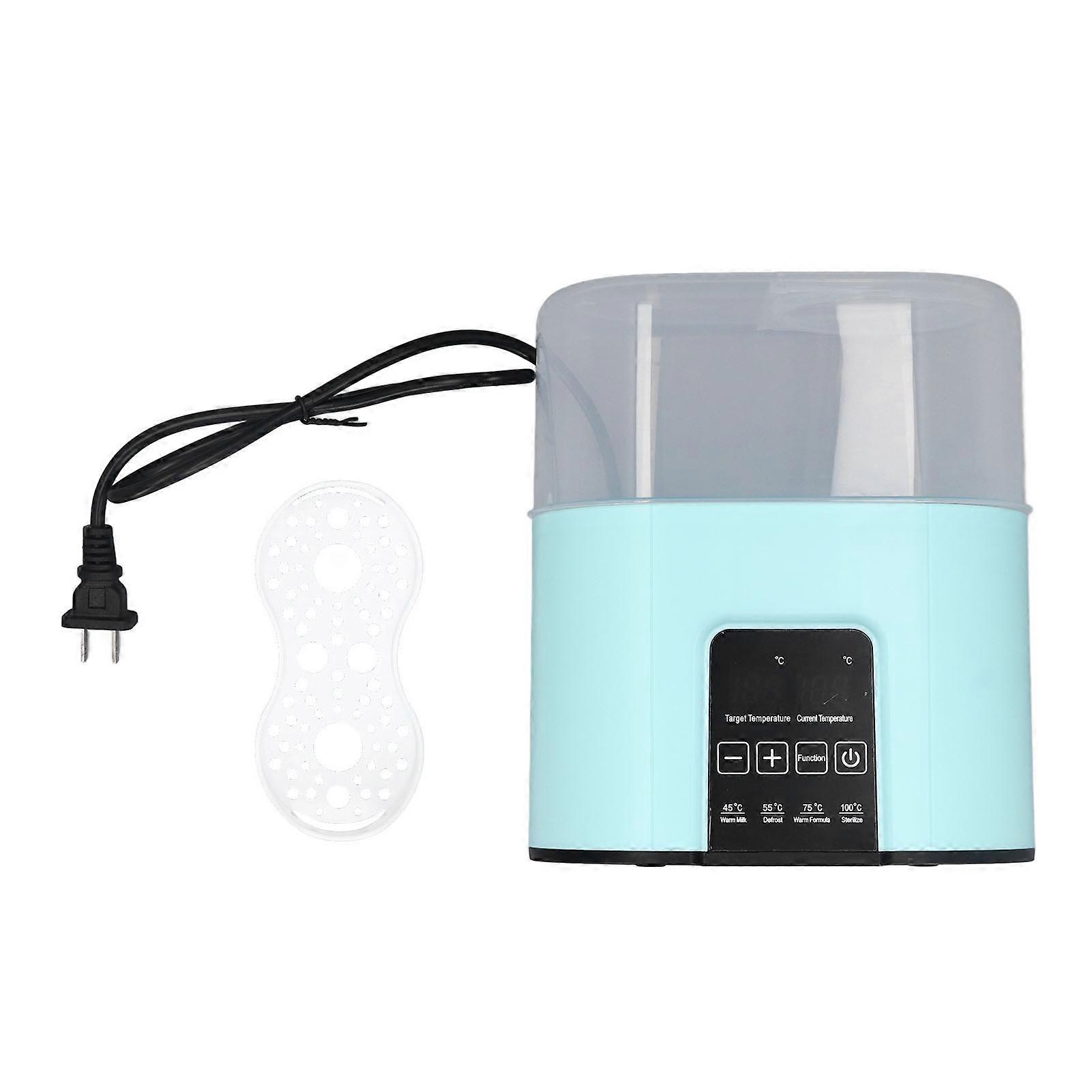 2 in 1 Baby Bottle Warmer Fast Heating Automatic Smart Temperature Control Defrost Breastmilk Warmer Green US Plug 110V