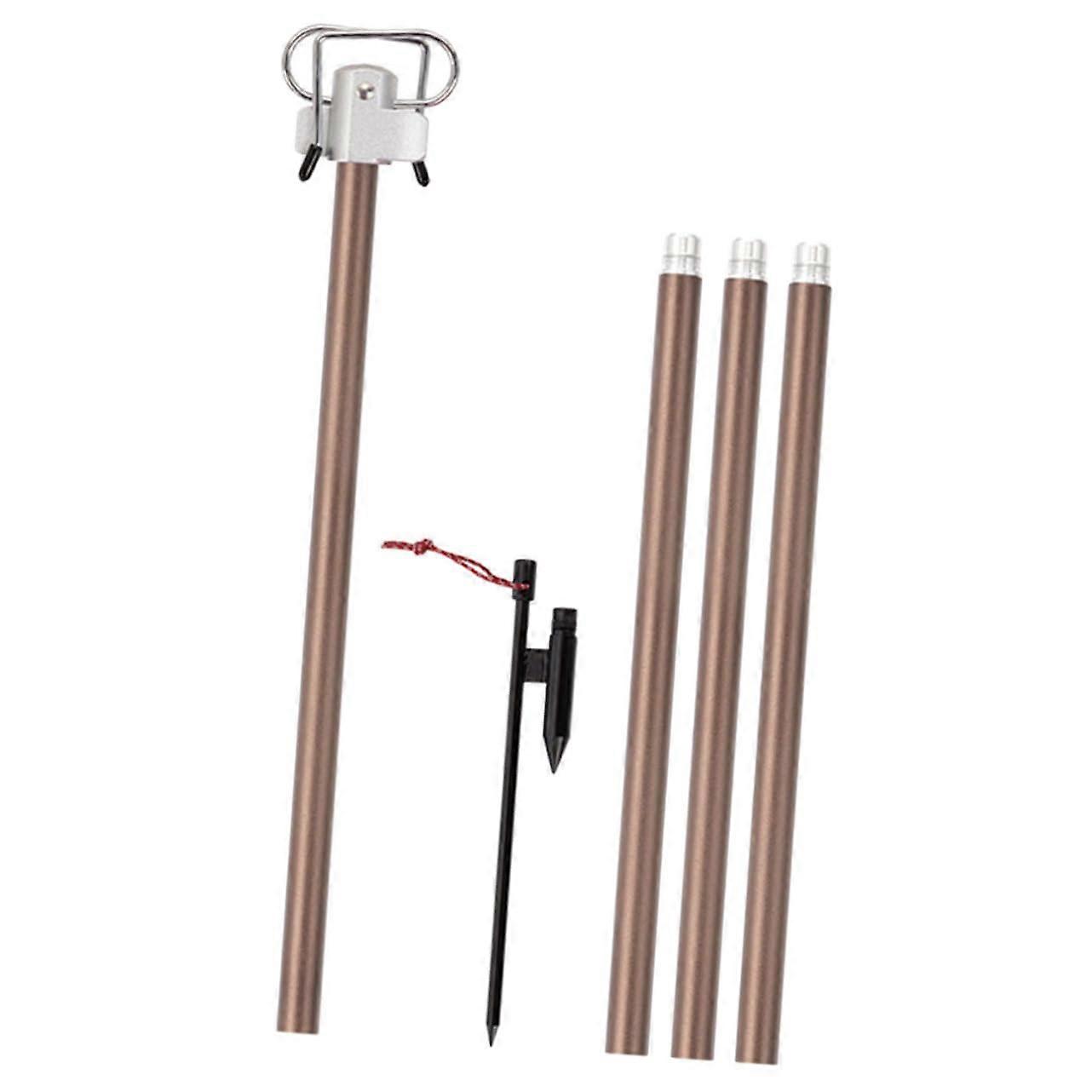 Camping Lantern Stand Lightweight Foldable With Double Hooks Durable Portable Light Rack For Camping And Picnics