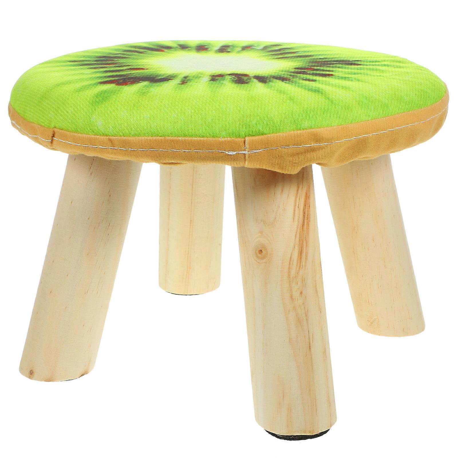 Compact Wooden Step Stool, Portable Low Non Slip Seat for Shoe Changing and Sitting, Ideal for Home Living Room and Bedroom Use