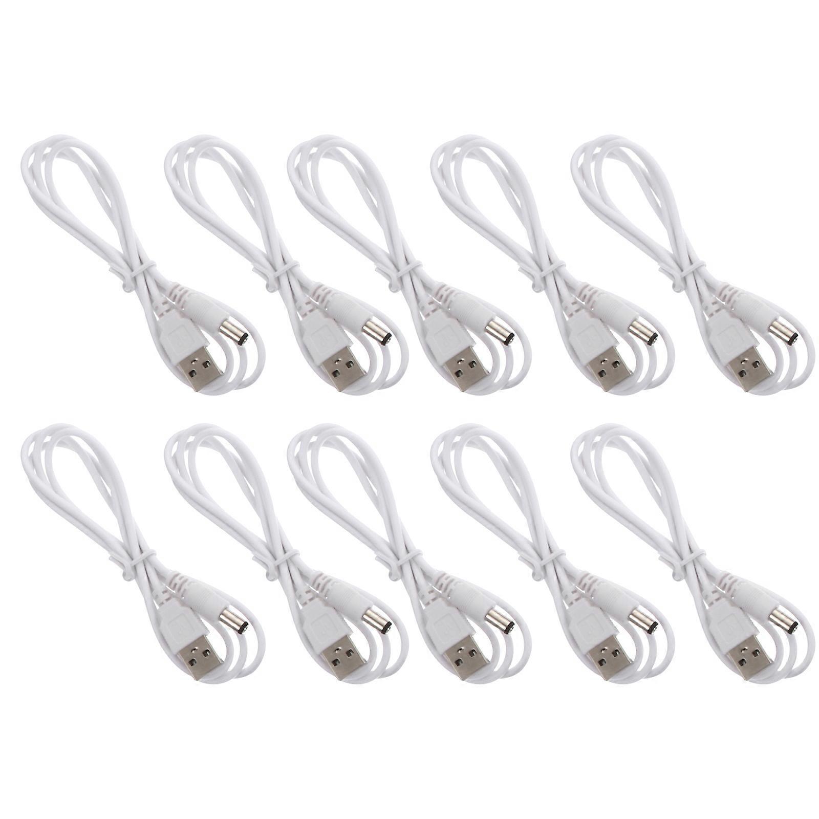 10PCS USB to DC Replacement Charging Cable – High Efficiency Charger Cord for Laptops, Routers, and More – Compact and Durable Design