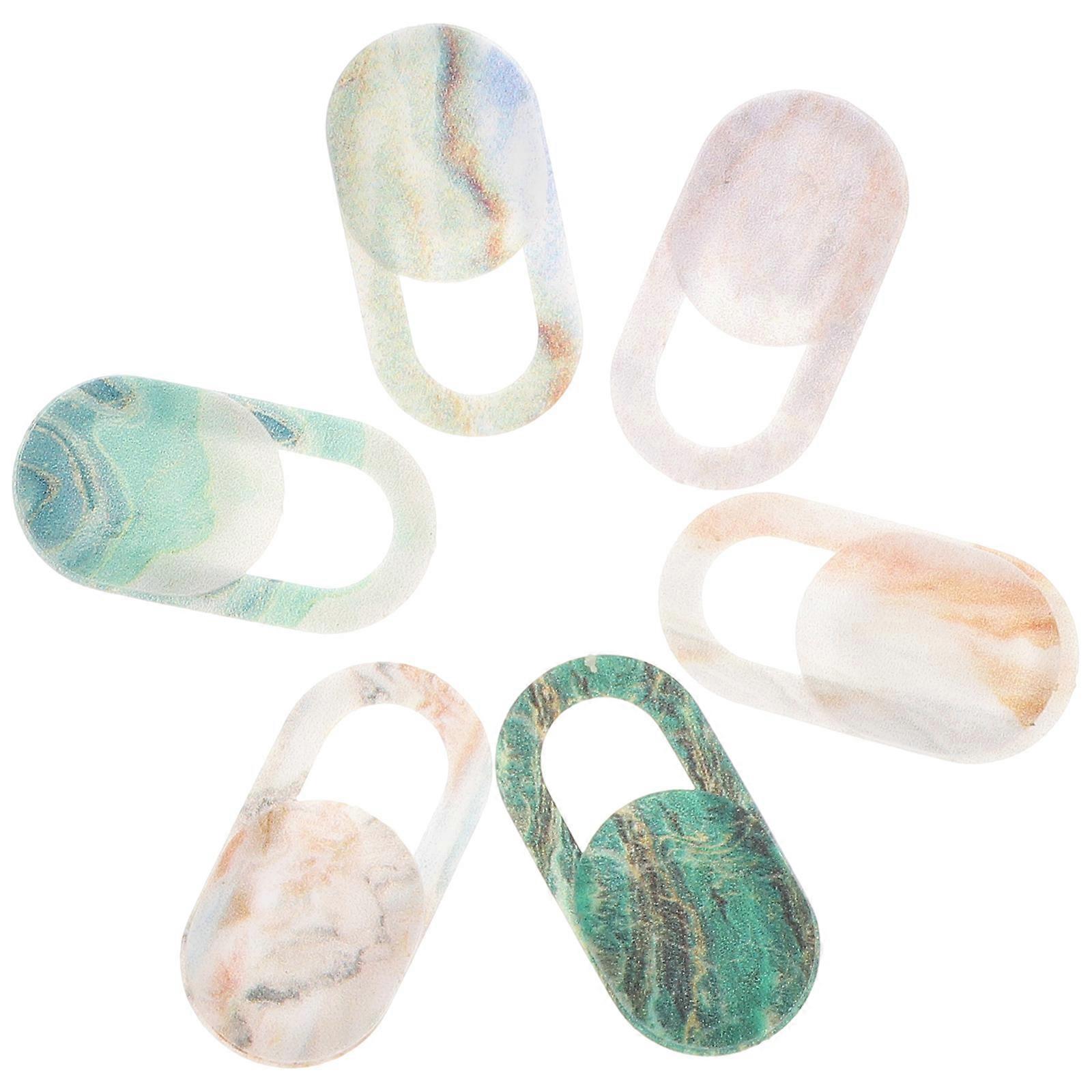 شريحة غطاء كاميرا الكمبيوتر المحمول مع حماية الخصوصية 6 قطع للمستخدمين العاديين ألوان متنوعة وحواف منحنية