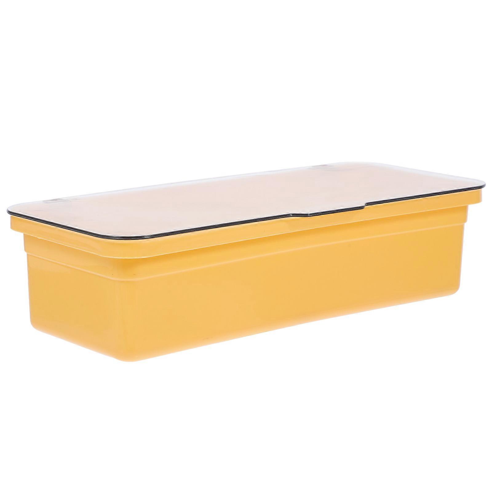 Kitchen Utensil Holder With Lid Functional For Silverware Storage In Rectangular Shape Made From Sturdy PP Material 1 Set