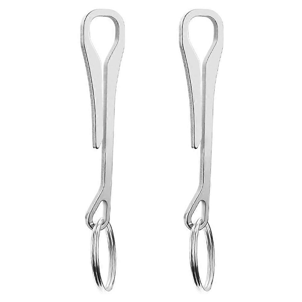 a concise and compelling product description for your **2pcs Portable Stainless Steel Keyring Buckles**:
 
### **2pcs Portable Stainless Steel