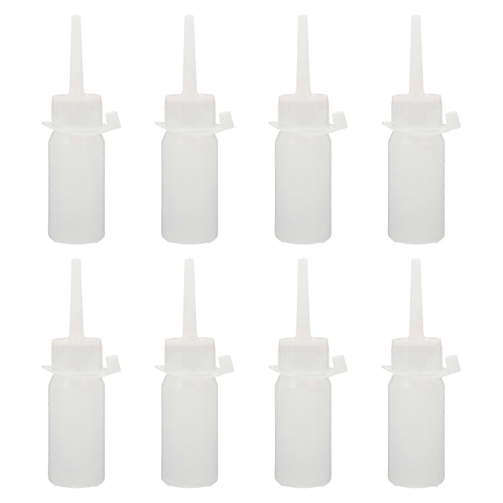 White Plastic Dropper Bottle with Precision Tip for Gluing Projects and Storage 30 Pcs