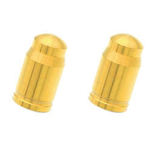 2 Pieces Titanium Bicycle Schrader Valve Cap Lightweight Bike Tire Conversion Gas Dustproof Bicycle Valve Adapter Gold Ref: 9246