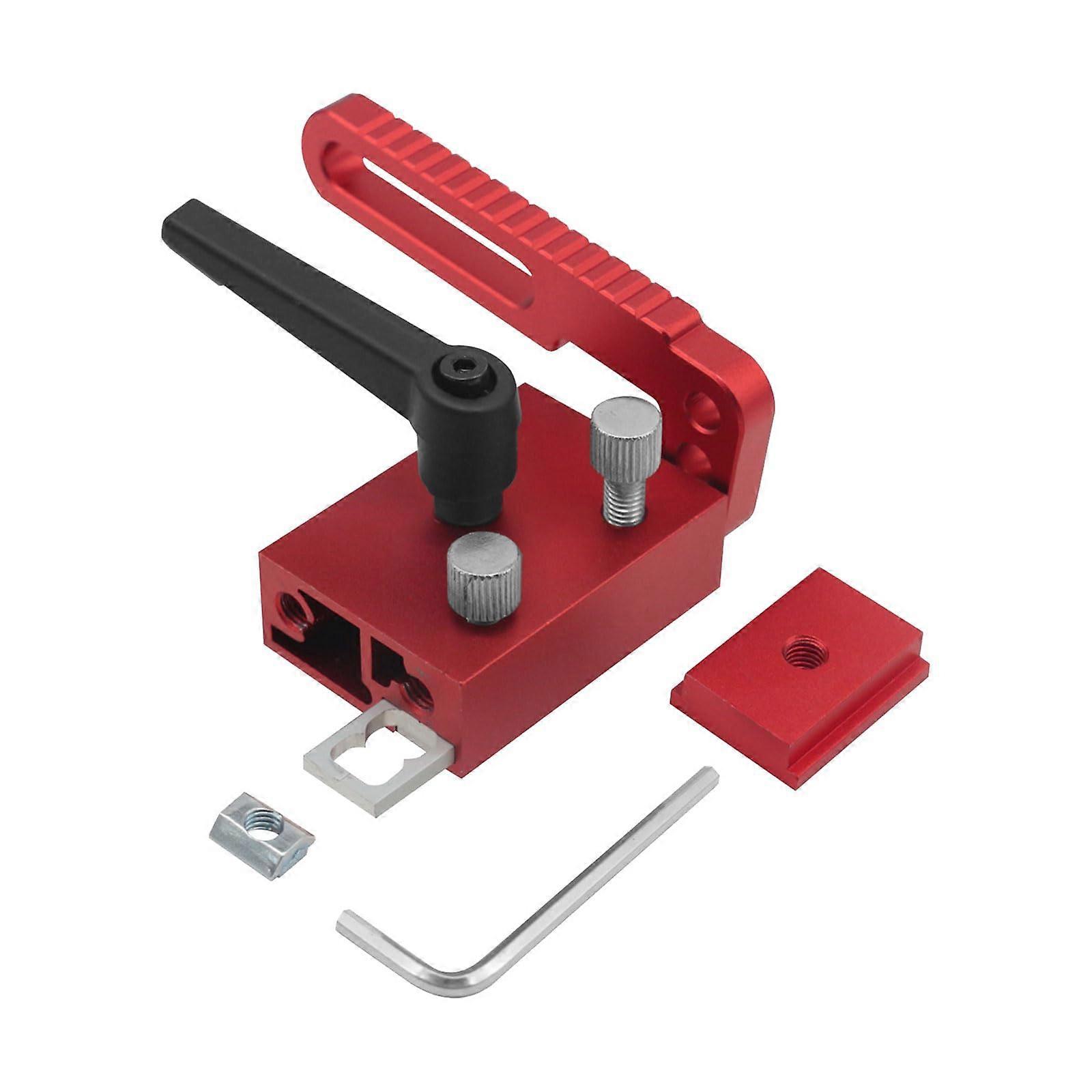 75 Type T Slot Limiter for Woodworking, Red Miter Rail Stop, T-Track Compatibility, Precision Location and Fixing