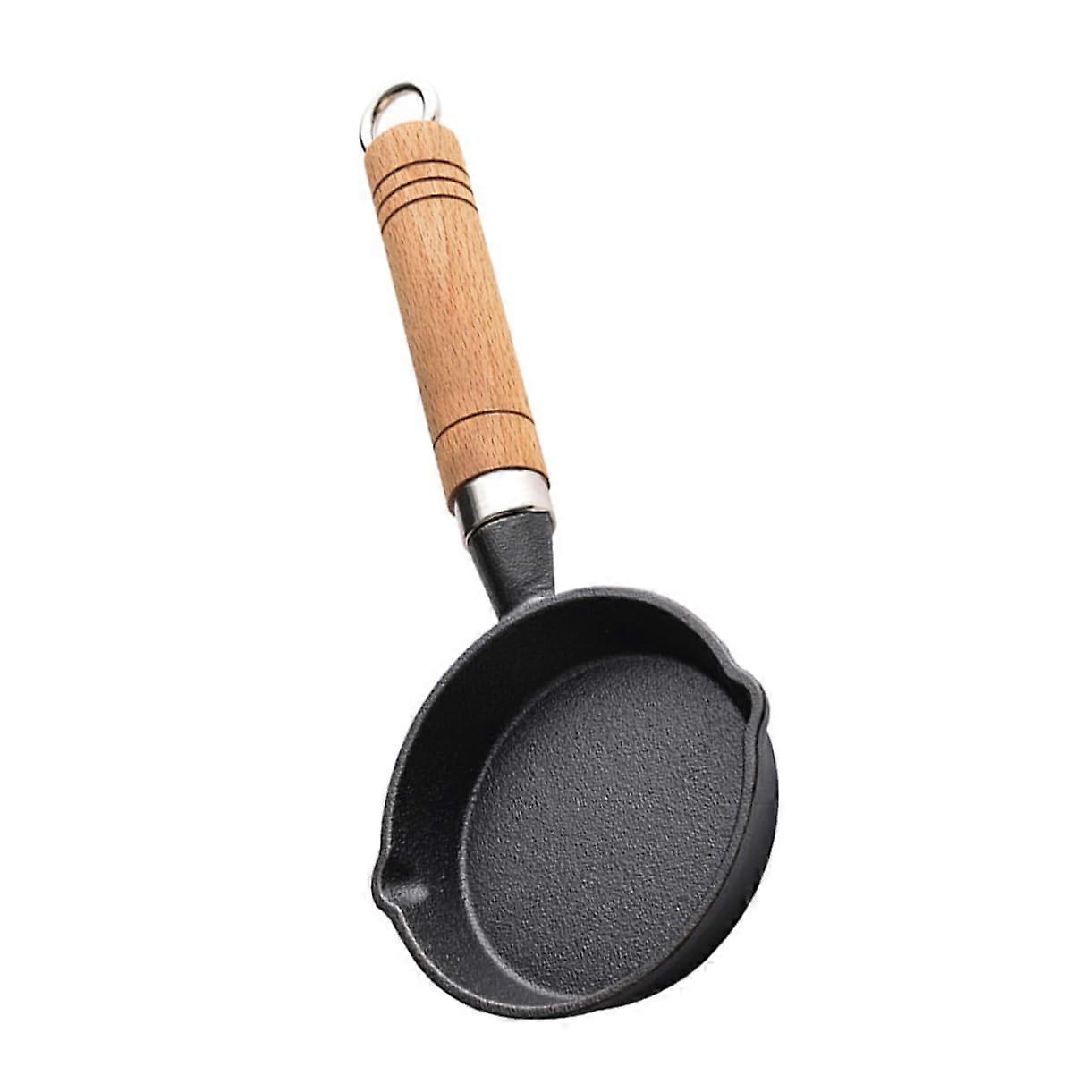 Mini Frying Pan 16cm NonStick Cast Iron Egg Frying Pan Handle for Omelettes and Breakfast Suitable for Induction Cookers