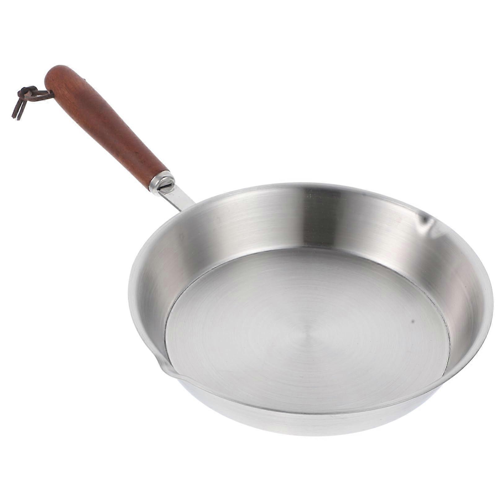 Mini Steel Square Frying Pan Non-Stick Skillet for Camping Breakfast Omelets 8 Inch Random Style