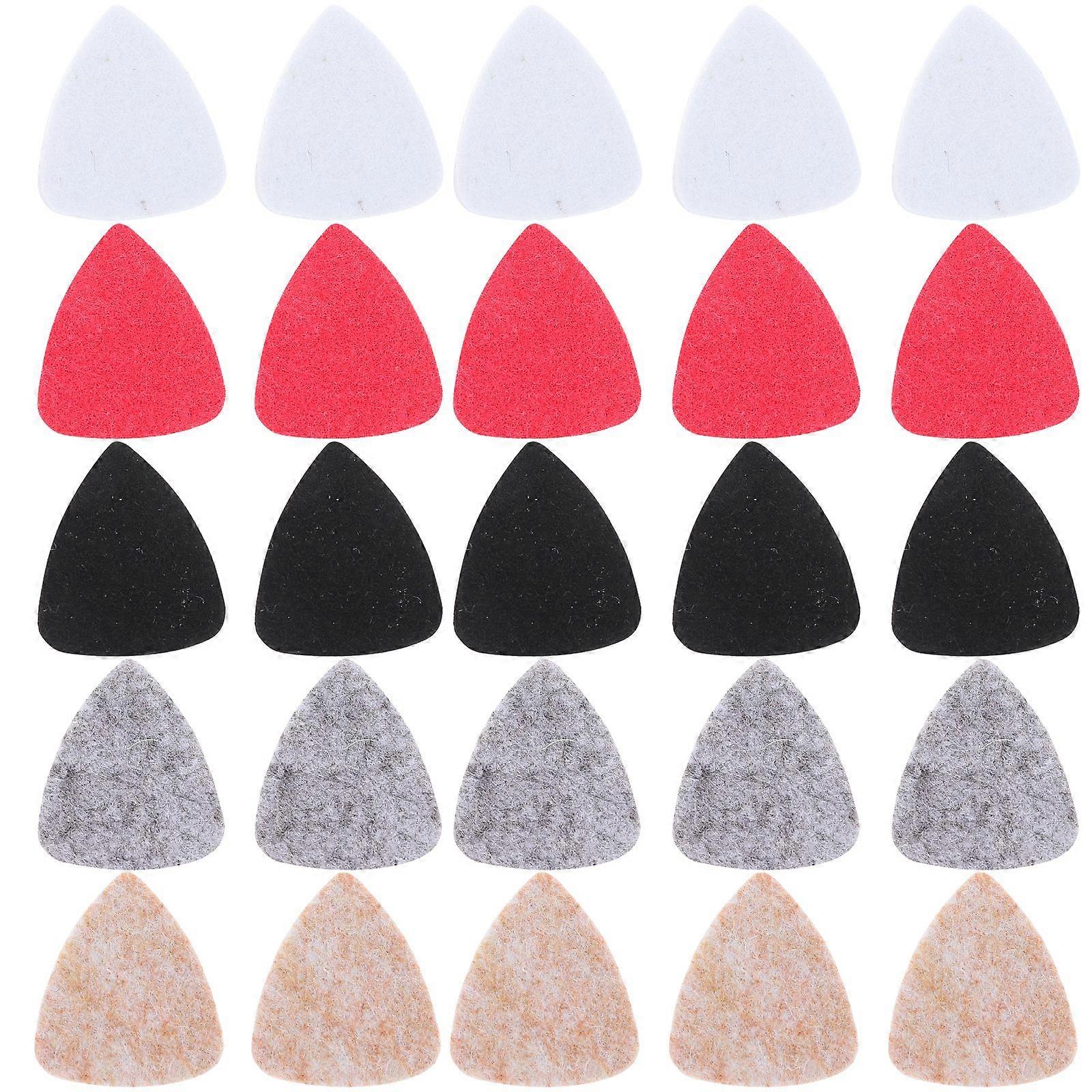 20 Pcs Felt Plectrums for Electric Acoustic Guitar Ukulele String Instruments