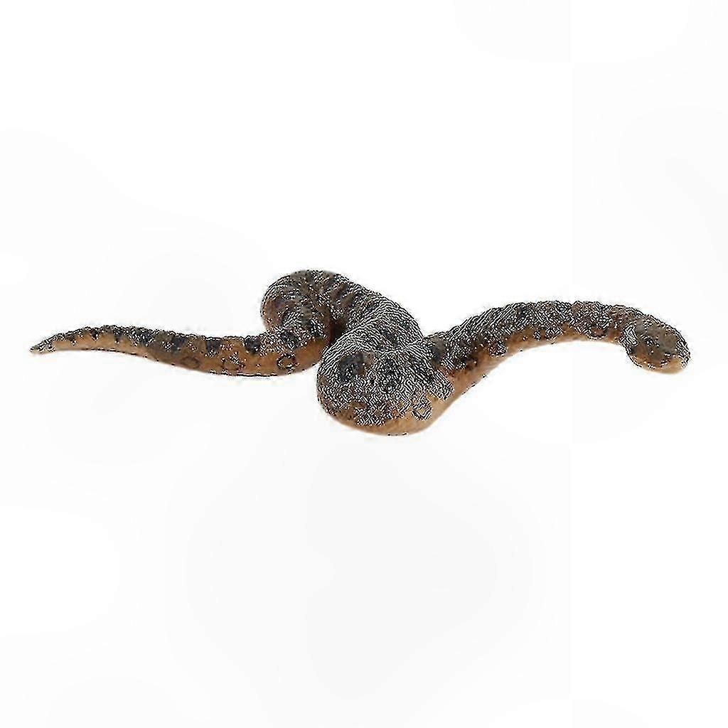 Brown Rubber Snake Toy for Preschool Play Realistic Design