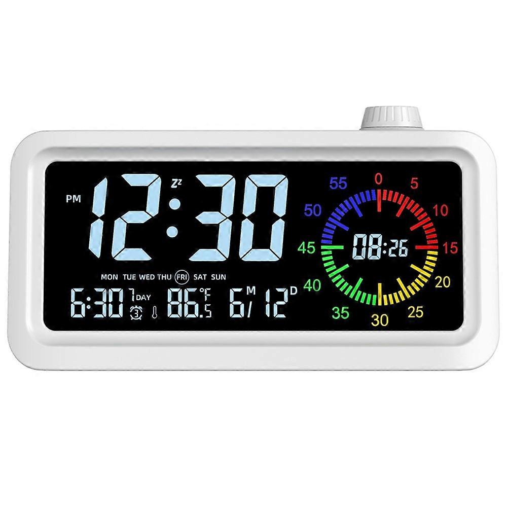 Digital Display Desk Clock Smart Visual Color Timer Bedside Desktop Student Electronic Alarm Clock