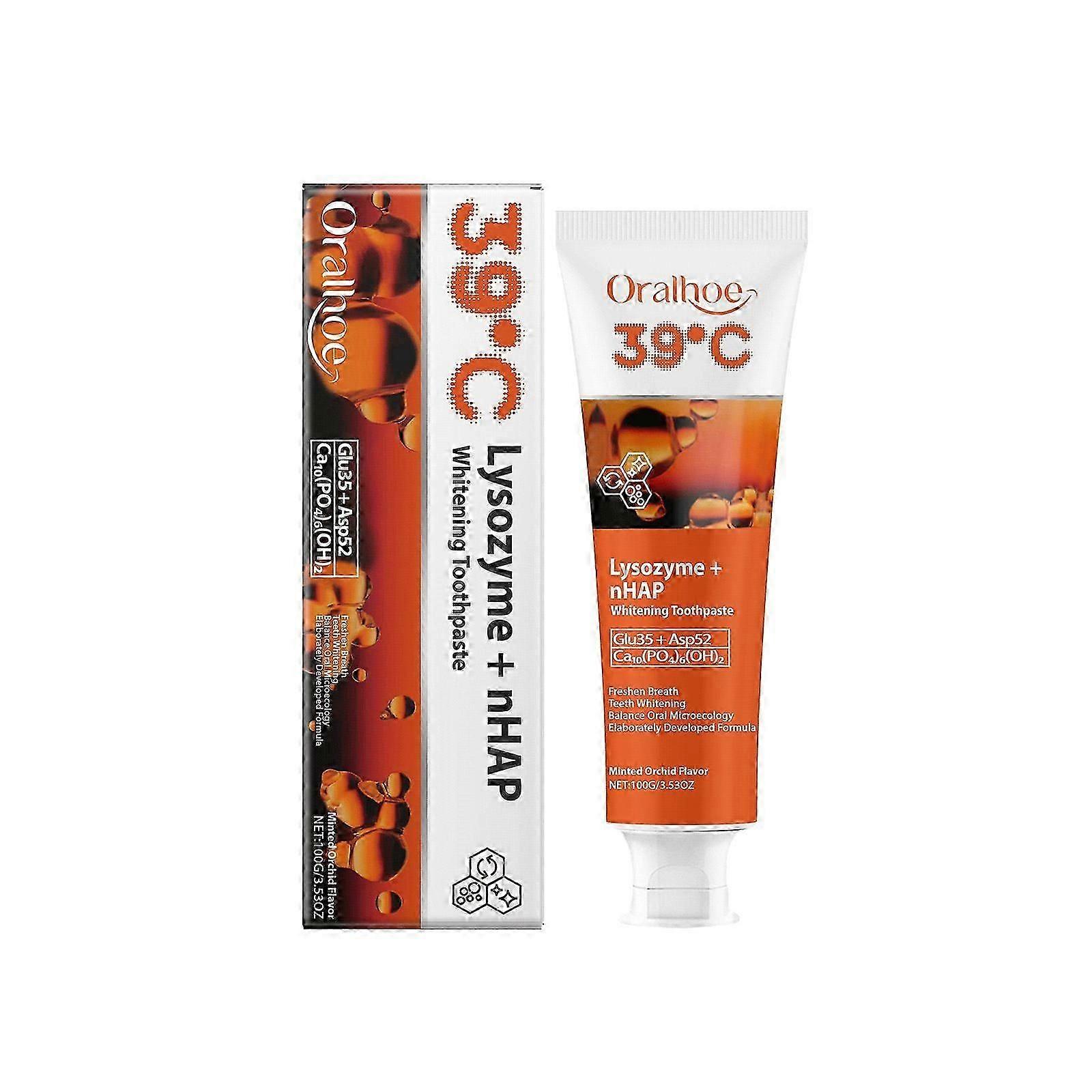 Hydroxyapatite Toothpaste with Lysozyme for Advanced Enamel Protection, Gentle Antibacterial Formula, Protects Gums, Soothes Sensitivity