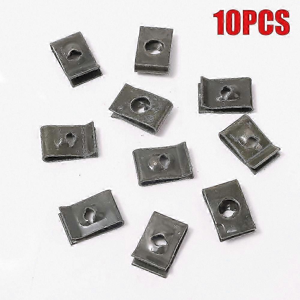 50 Pack Universal U-Type Metal Clips for Car Anti-Rust Protection Leaf Board Grommet Clamp Bumper Fender Trim Panel Fastener-Compatible with Most Vehi