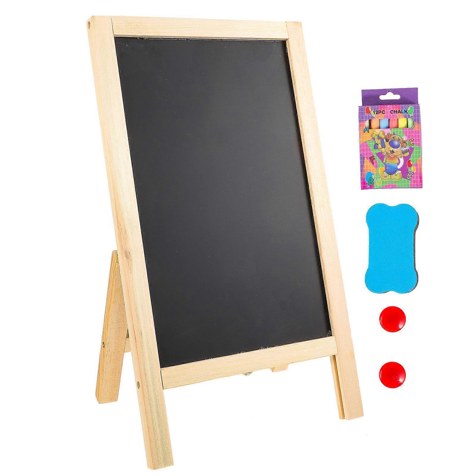 Desktop Chalkboard Sign for Parties and Weddings Assorted Color Wood Material Used for Notice Board 1 Set
