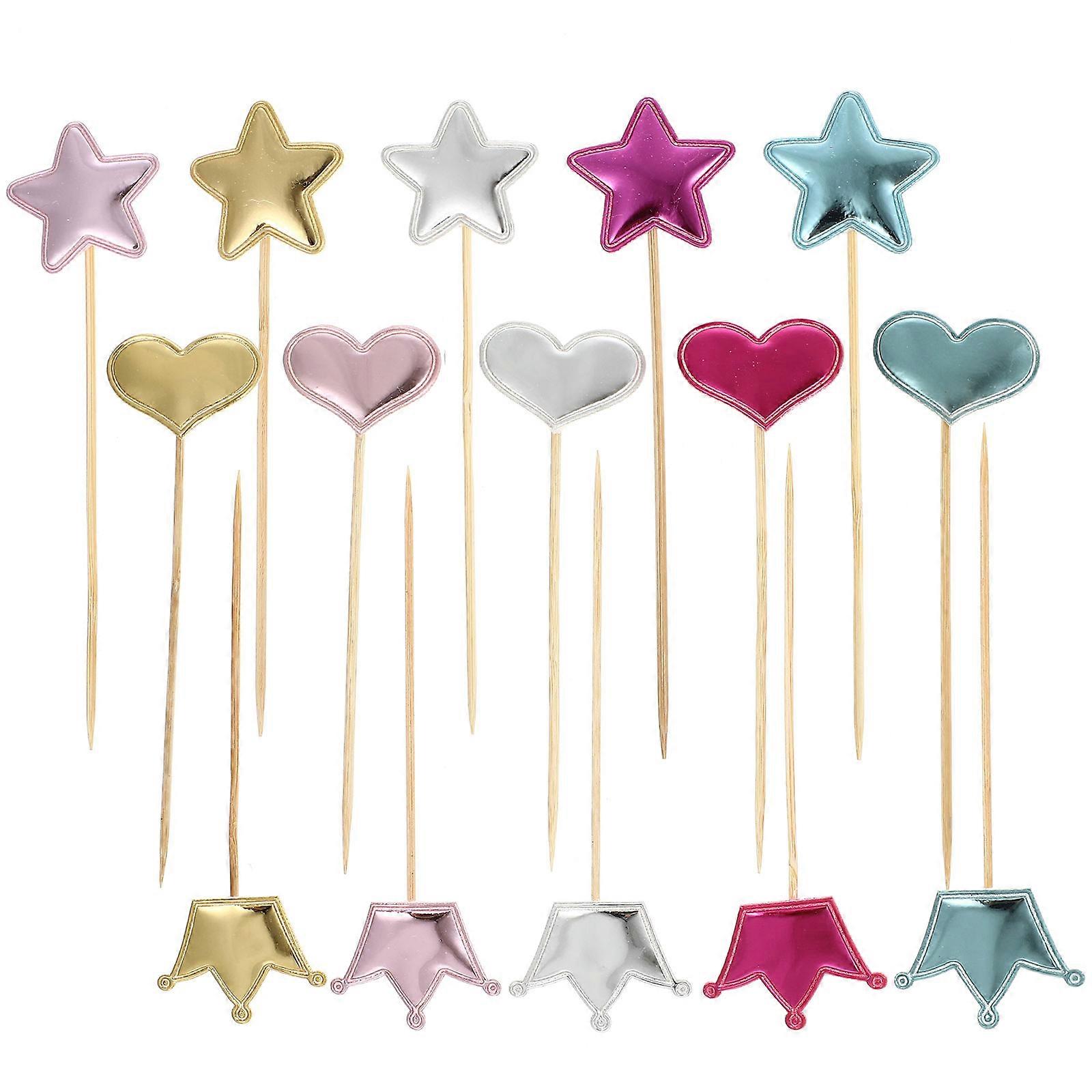 Cake Topper Decorations for Party Use Assorted Color Made of Synthetic Material 150 Pcs