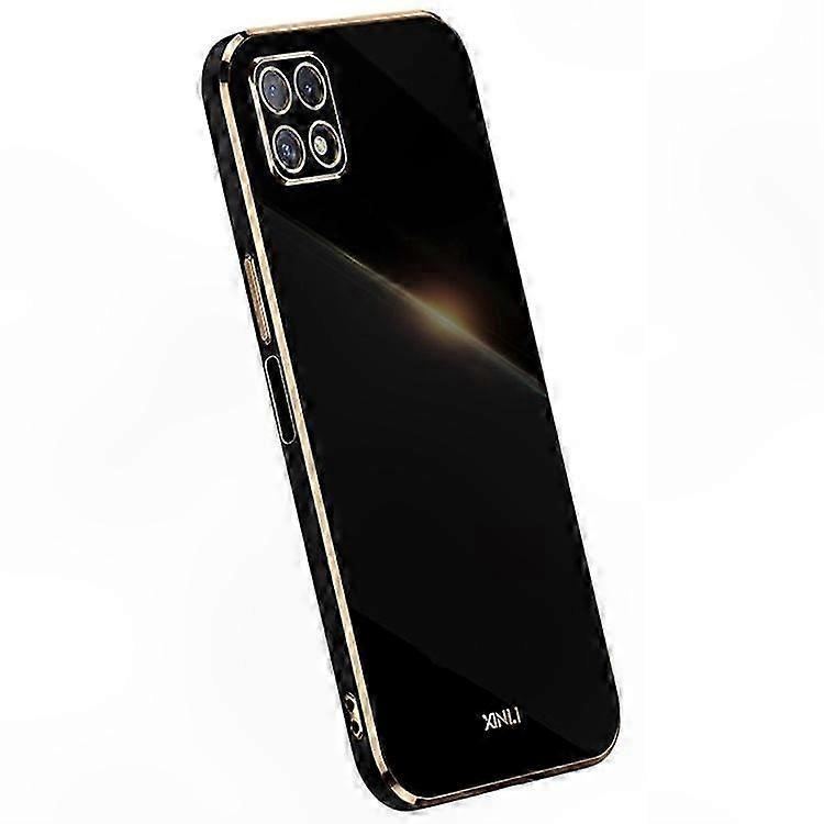 Golden Edge Bump Proof TPU Case for Galaxy A22 5G EU Version Electroplated Design