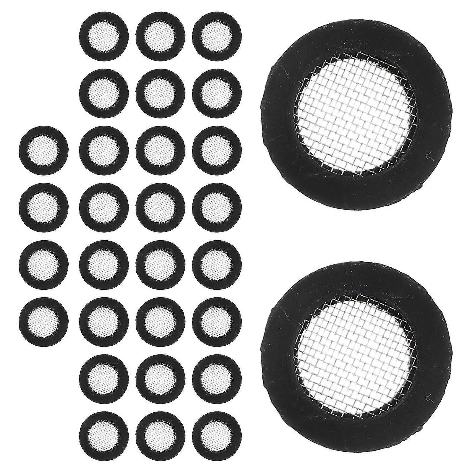 24pcs Rubber Washers with Mesh Screen for Shower Hose Faucet Plumbing Durable Gaskets for Leak Prevention and Reliable Sealing